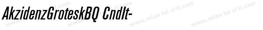 AkzidenzGroteskBQ CndIt字体转换